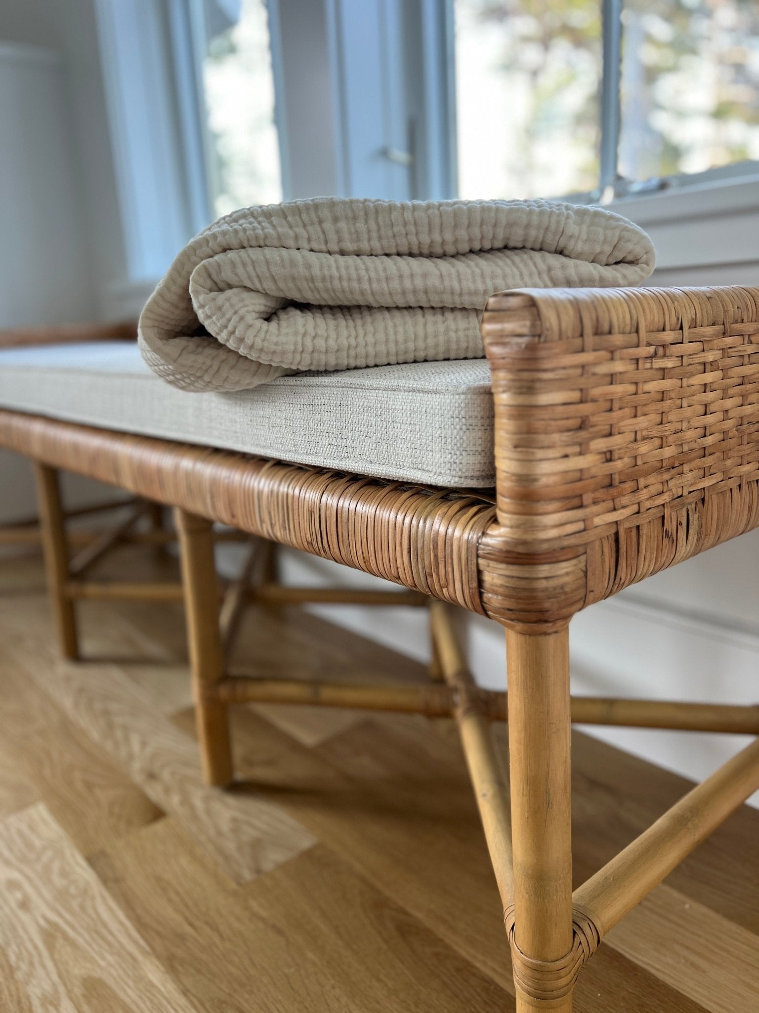 Oat All-Season Organic Muslin Throw Blanket Organic Cotton Muslin Blanket Gray Heron