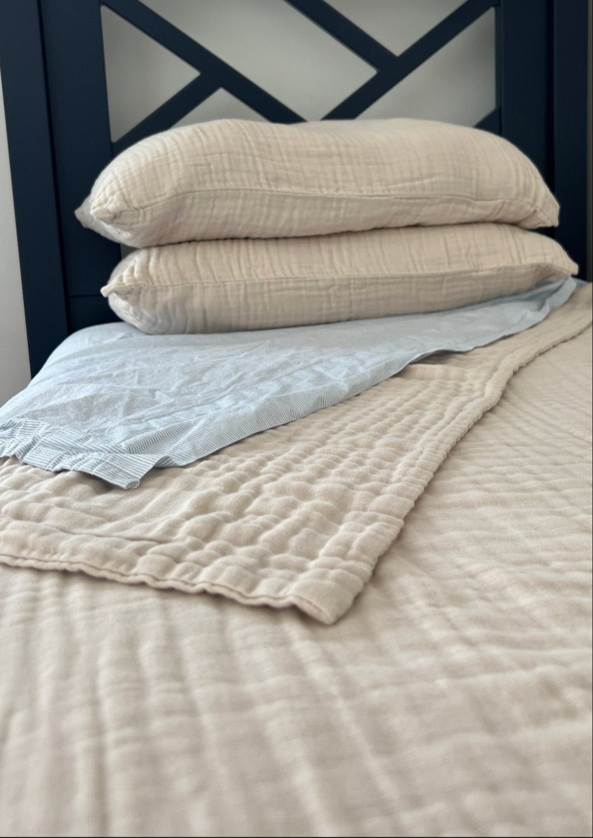 Oat All-Season Organic Muslin Twin Blanket Organic Cotton Muslin Blanket Gray Heron