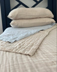 Oat All-Season Organic Muslin Twin Blanket Organic Cotton Muslin Blanket Gray Heron