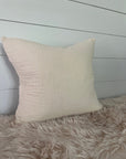 Oat Organic Muslin 22" Throw Pillowcase Organic Pillowcase Gray Heron
