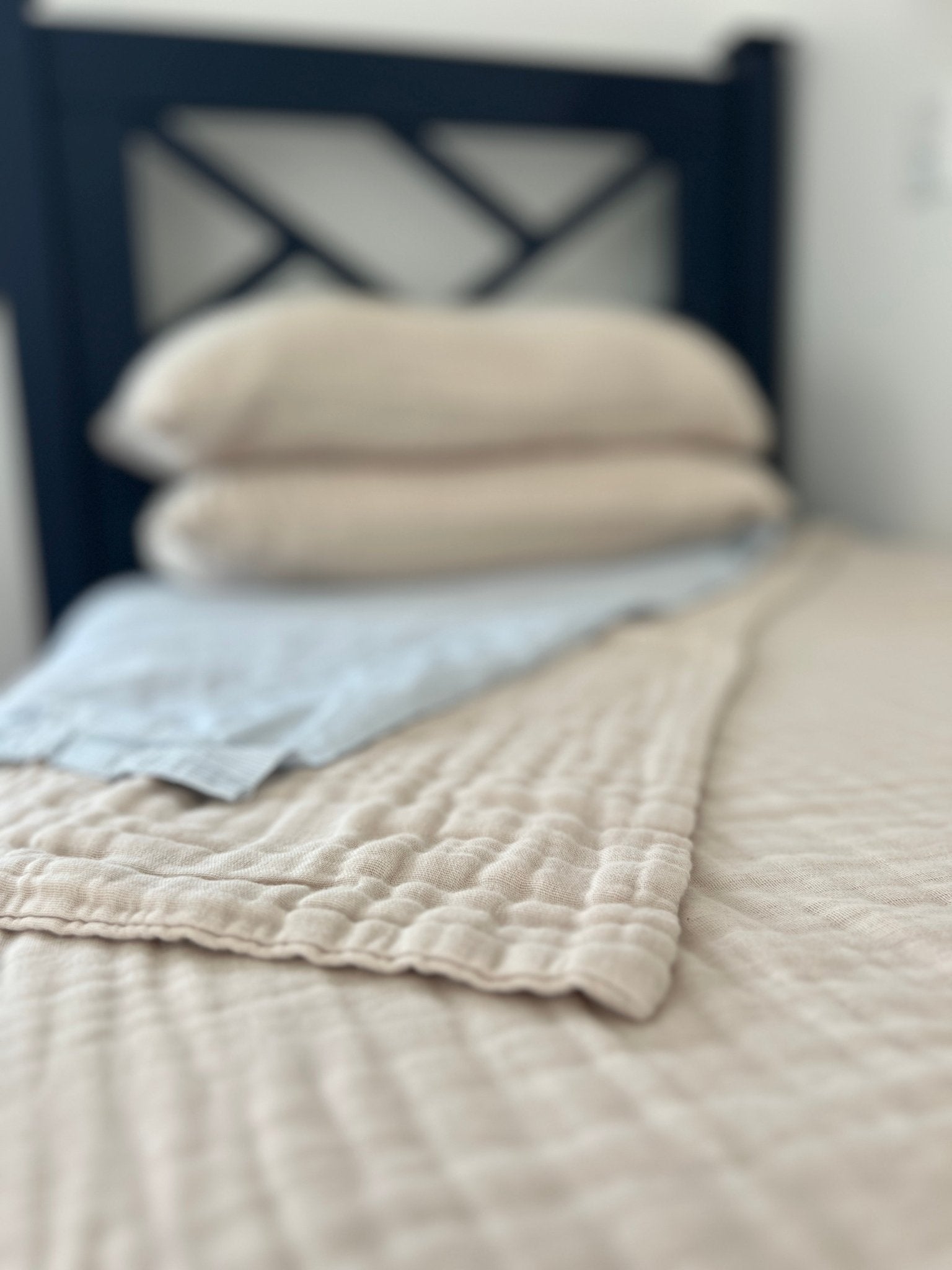 Oat Organic Muslin Standard Pillowcase Set of 2 Organic Pillowcase Gray Heron