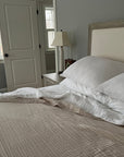 Oat Summer-Weight Organic Muslin Queen Blanket Adult Organic Cotton Muslin Blanket Gray Heron