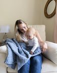 Organic Muslin All-Season Mini Blanket - Mist 8 Layer Muslin Baby Blanket Gray Heron