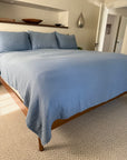 Organic Muslin Summer-Weight Queen Blanket – Lake Adult Organic Cotton Muslin Blanket Gray Heron