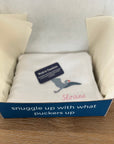 Organic Muslin Summer-Weight Mini Blanket - Snow Organic Baby Blanket Gray Heron