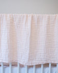 Petal Summer-Weight Organic Muslin Mini Blanket (no heron on this one!) Organic Baby Blanket Gray Heron