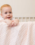 Petal Summer-Weight Organic Muslin Mini Blanket (no heron on this one!) Organic Baby Blanket Gray Heron
