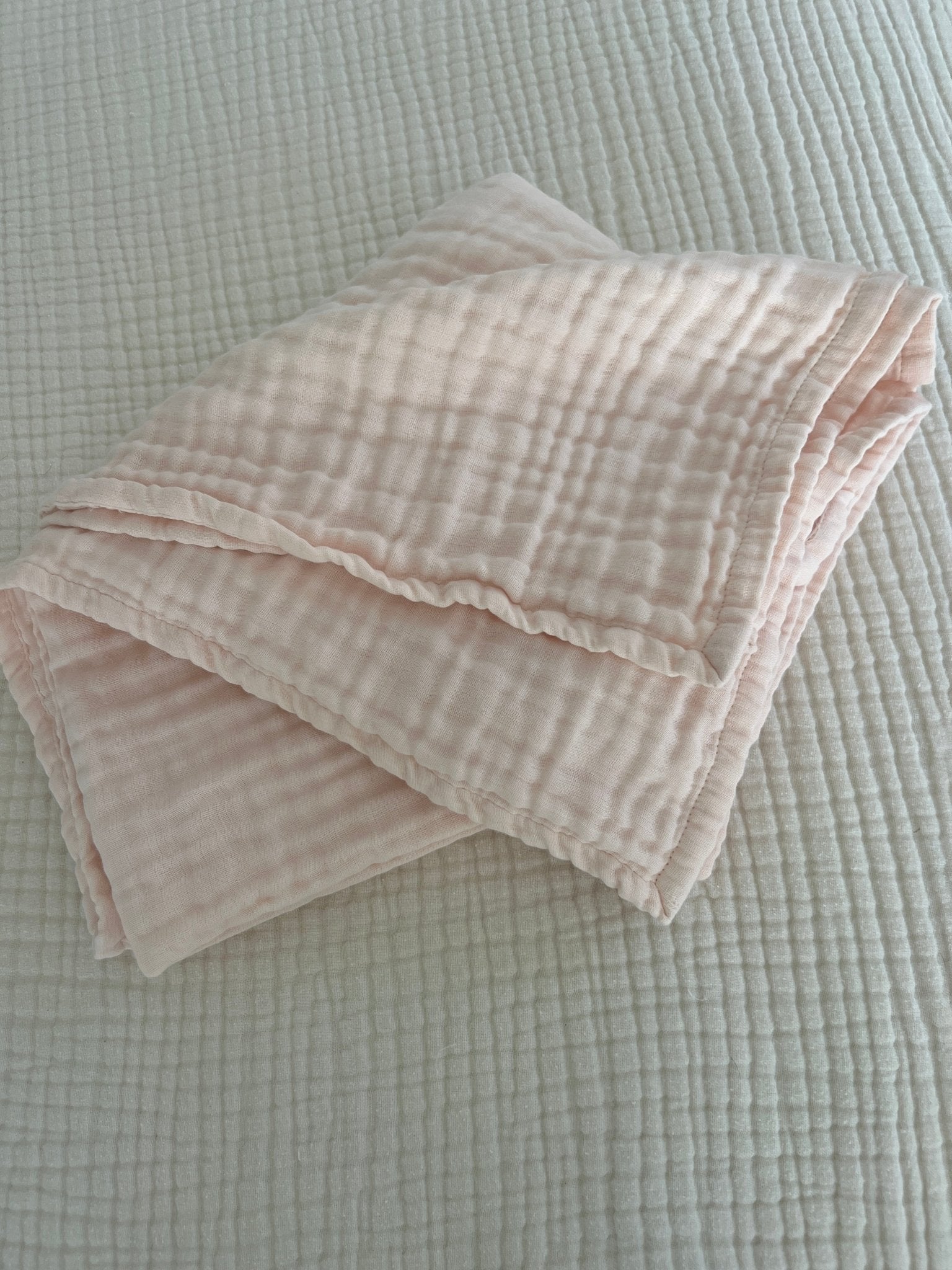 Petal Summer-Weight Organic Muslin Mini Blanket (no heron on this one!) Organic Baby Blanket Gray Heron