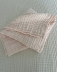 Petal Summer-Weight Organic Muslin Mini Blanket (no heron on this one!) Organic Baby Blanket Gray Heron