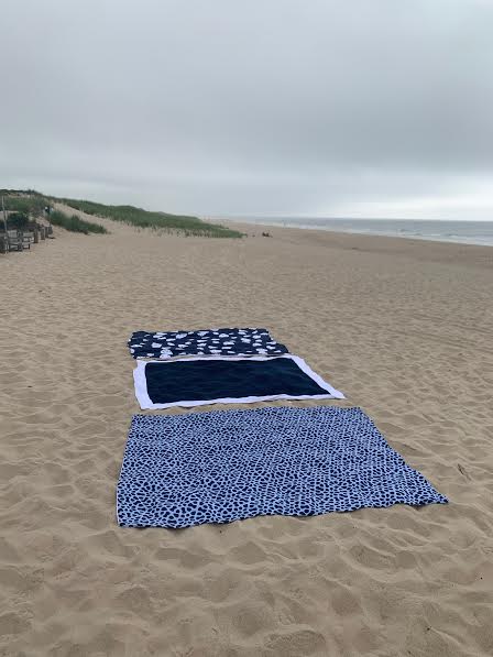 Sand Dollar Navy & Snow All-Season Organic Muslin Throw Blanket Organic Cotton Muslin Blanket Gray Heron
