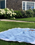 Sky & Snow All-Season Organic Oversized Muslin Throw Blanket Organic Cotton Muslin Blanket Gray Heron