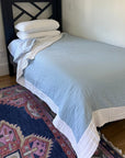 Sky & Snow All-Season Organic Muslin Twin Blanket Organic Cotton Muslin Blanket Gray Heron