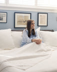 Snow All-Season Organic Muslin King Blanket Adult Organic Cotton Muslin Blanket Gray Heron