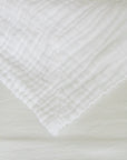 Snow All-Season Organic Muslin King Blanket Adult Organic Cotton Muslin Blanket Gray Heron