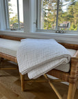 Snow All-Season Organic Muslin Oversized Throw Blanket Organic Cotton Muslin Blanket Gray Heron