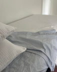 Snow All-Season Organic Muslin Twin Blanket Organic Cotton Muslin Blanket Gray Heron