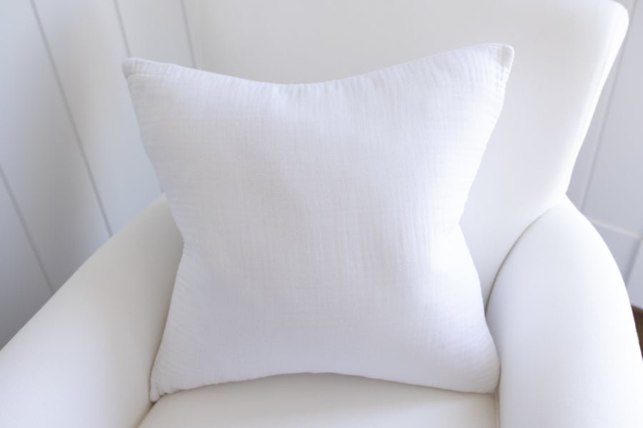 Snow Euro Pillow Cover with Brass Zipper European Throw Pillow Gray Heron