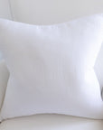 Snow Euro Pillow Cover with Brass Zipper European Throw Pillow Gray Heron