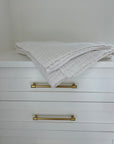 Snow Summer-Weight Organic Muslin Oversized Throw Blanket Adult Organic Cotton Muslin Blanket Gray Heron