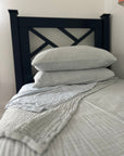 Snow Summer Weight Organic Muslin Twin Blanket Adult Organic Cotton Muslin Blanket Gray Heron