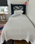 Snow Summer Weight Organic Muslin Twin Blanket Adult Organic Cotton Muslin Blanket Gray Heron