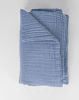 Organic Muslin Summer-Weight Full/Queen Blanket – Lake Gray Heron