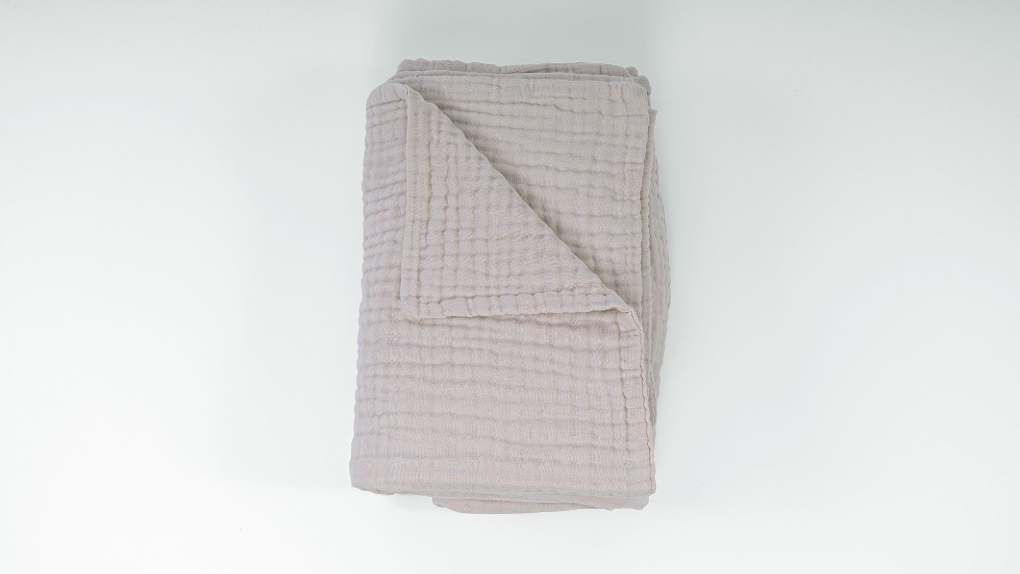 Summer-Weight Organic Gauze Full/Queen in Oat Adult Organic Cotton Muslin Blanket Gray Heron