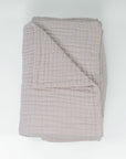 Summer-Weight Organic Gauze Full/Queen in Oat Adult Organic Cotton Muslin Blanket Gray Heron