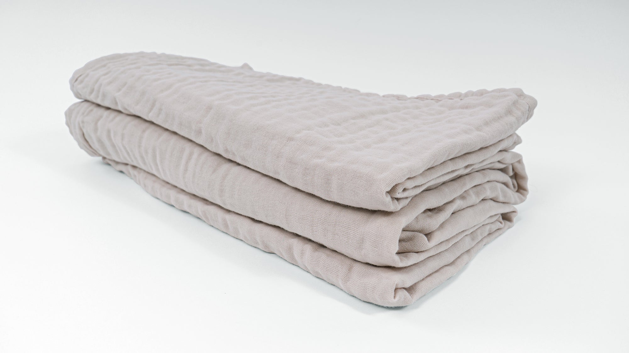 Summer-Weight Organic Gauze Full/Queen in Oat Adult Organic Cotton Muslin Blanket Gray Heron