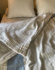 Summer-Weight Organic Gauze Full/Queen in Snow Adult Organic Gauze Blanket Gray Heron Blankets