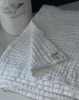 Summer-Weight Organic Gauze Full/Queen in Snow Adult Organic Gauze Blanket Gray Heron Blankets