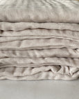 Summer-Weight Organic Throw in Oat Gray Heron
