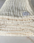 GOTS Certified Organic Muslin Butter Cream Full/Queen 8-Layer Bedding Set Gray Heron