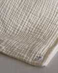 GOTS Certified Organic Muslin Butter Cream Full/Queen 8-Layer Bedding Set Gray Heron