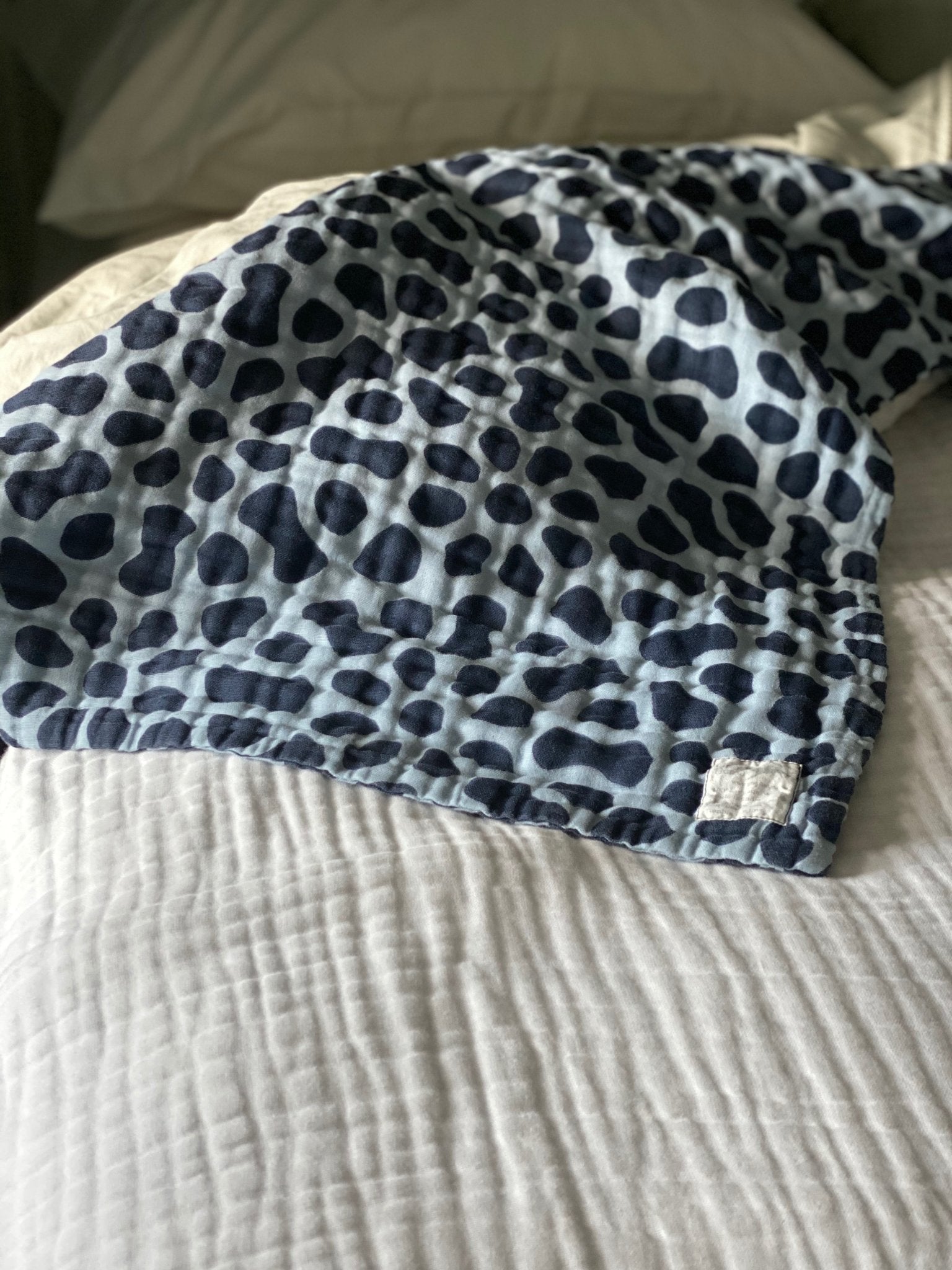 Whimsy & Snow All-Season Organic Queen Blanket Adult Organic Cotton Muslin Blanket Gray Heron Blankets
