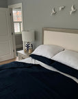 Organic Muslin Standard Pillow Covers Organic Pillowcase Gray Heron