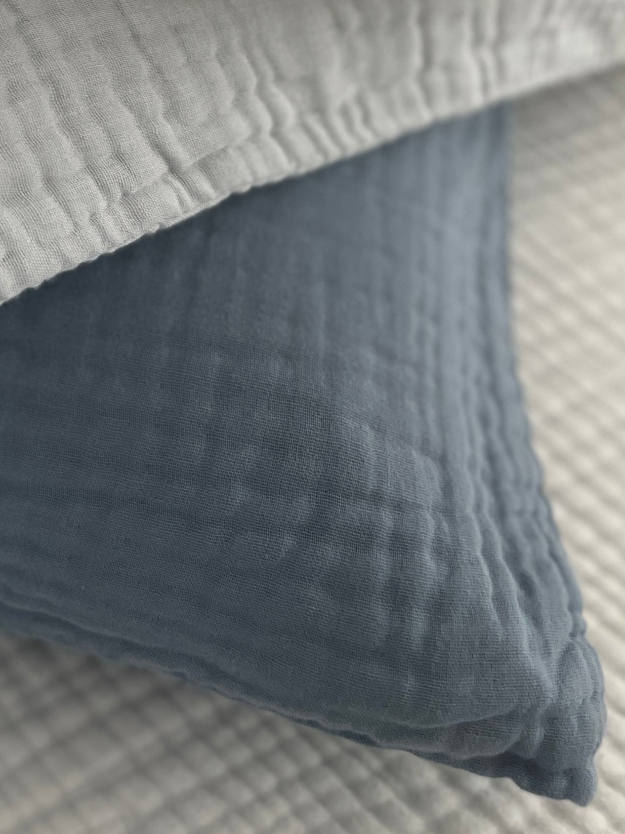 Organic Muslin Standard Pillow Covers Organic Pillowcase Gray Heron Lake