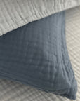 Organic Muslin Standard Pillow Covers Organic Pillowcase Gray Heron Lake
