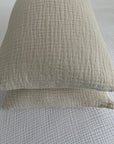 Organic Muslin Standard Pillow Covers Organic Pillowcase Gray Heron