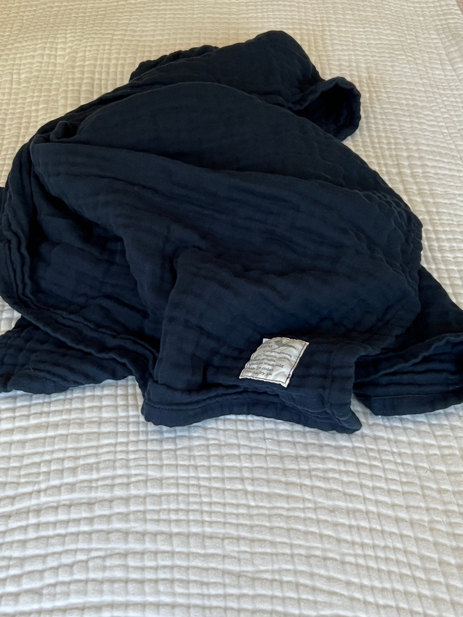 Serta Ultimate Zen Rest Navy Polyester 60 in. W x 80 in. L