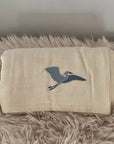 Summer-Weight Organic Muslin Mini Blanket - Gray Heron