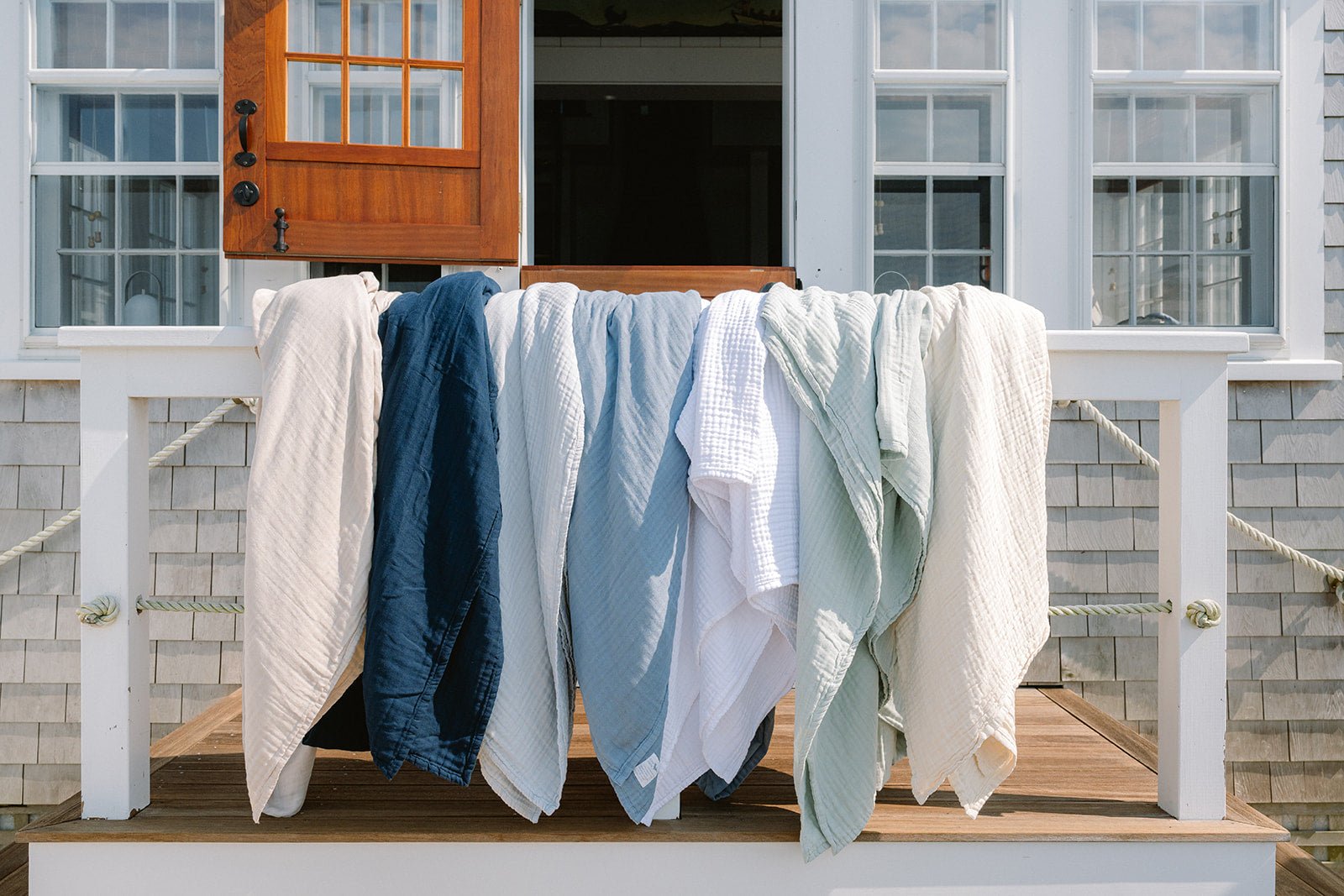 Summer Weight Muslin Blankets - Gray Heron