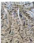Men's Organic Pima Cotton Pajama Pants - Happy Heron Print Gray Heron L