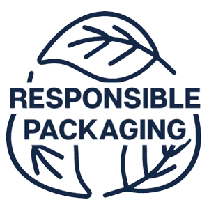RESPONSIBLE, RECYCLED PACKAGING USED WHEN POSSIBLE