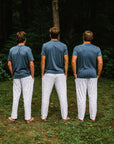 Men's Organic Pima Cotton Pajama Pants – Happy Heron Print Gray Heron