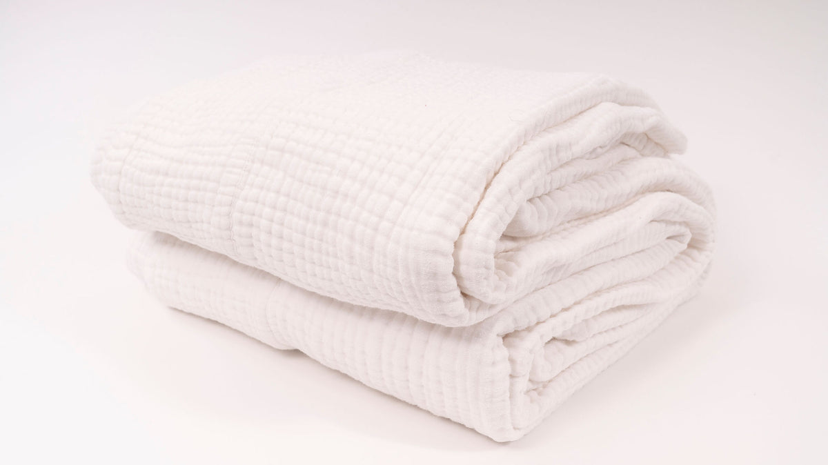 Organic Muslin All-Season Queen – Snow No Cinch Bag Adult Organic Cotton Muslin Blanket Gray Heron