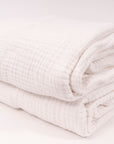 Organic Muslin All-Season Queen – Snow No Cinch Bag Adult Organic Cotton Muslin Blanket Gray Heron