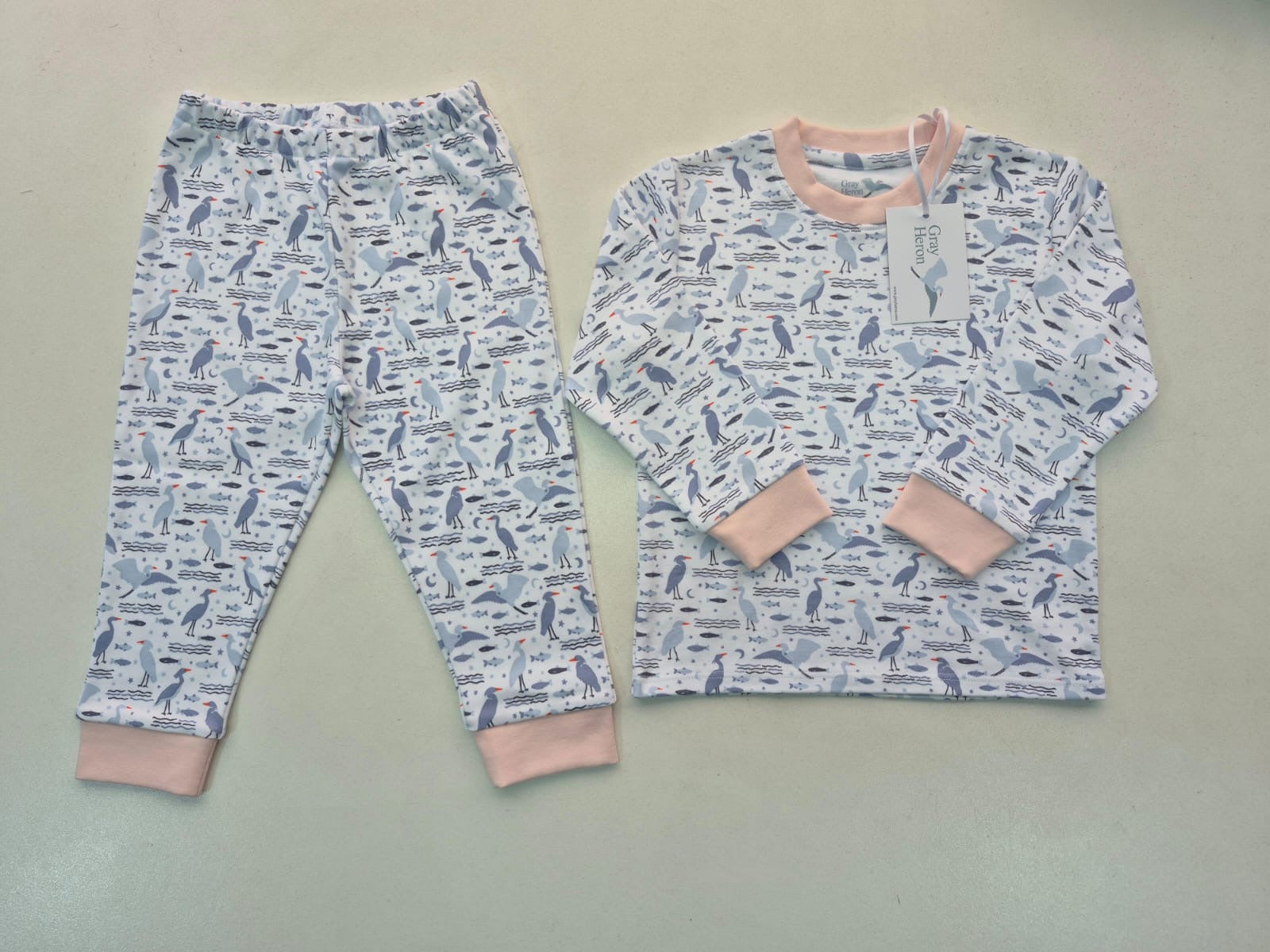 Organic Pima Toddler Pajama Set - Gray Heron 