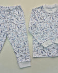 Organic Pima Toddler Pajama Set - Gray Heron 