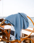 Lake All-Season Organic Muslin Oversized Throw Blanket Organic Cotton Muslin Blanket Gray Heron